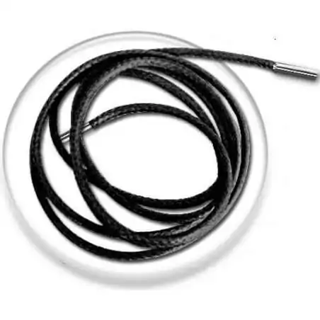 Lacets fins cirés en noir pour vos chaussures