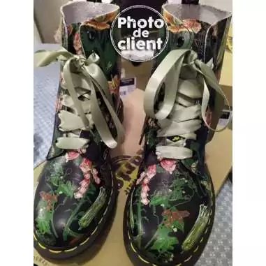 Lacets en satin kaki clair pour vos chaussures