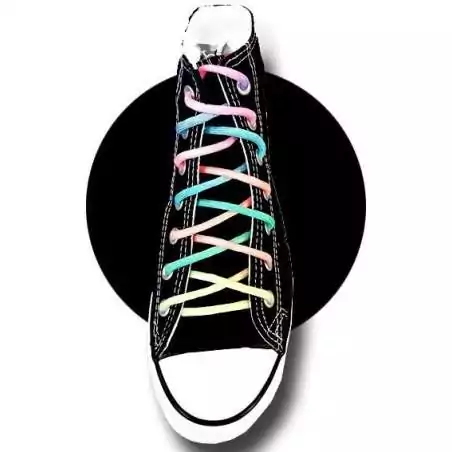 Lacets de chaussures multicolores, ronds, en couleur et…