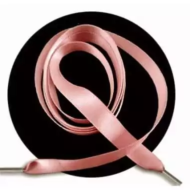 Lacets fins satin nude rosé pour vos chaussures