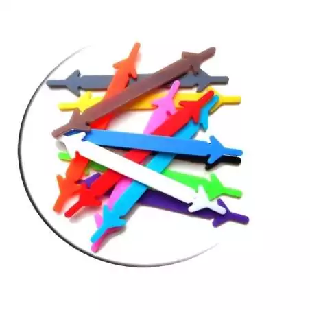 Lacet extensible silicone&nbsp;plat &&nbsp;coloré pour vos chaussures