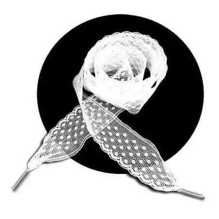 Lacets de chaussures dentelle plumetis blanc-Achat|Vente…