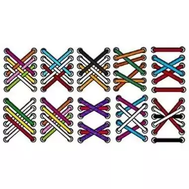 Lacets violets phosphorescents silicones élastiques et…