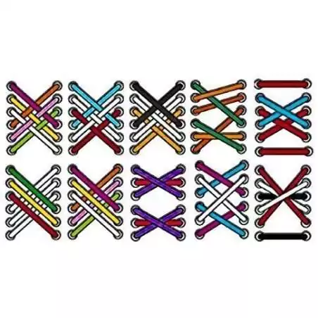 Lacets violets phosphorescents silicones élastiques et…