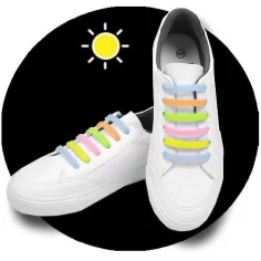 Lacet extensible silicone phosphorescent pour vos chaussures