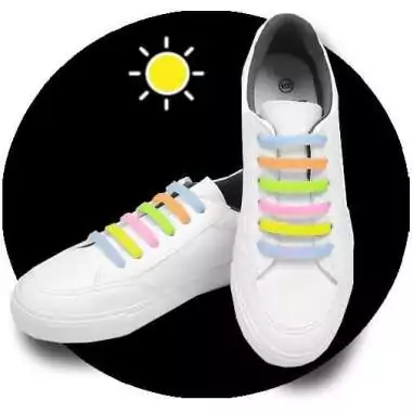 Lacets violets phosphorescents silicones élastiques et…