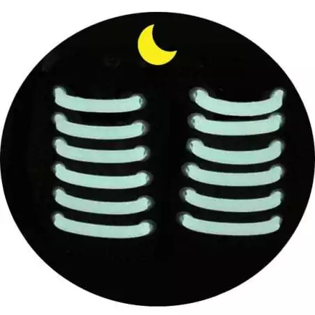 Lacets violets phosphorescents silicones élastiques et…