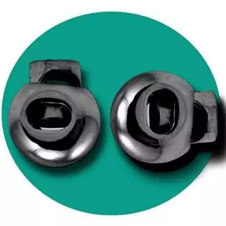 Bloqueurs boules argentées gun pour vos lacets, capuches,…