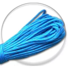 Lacets paracorde ronds bleu azur. pour vos chaussures