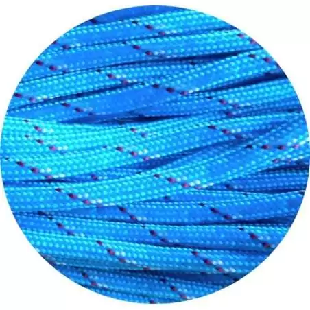 Lacets paracorde ronds bleu azur. pour vos chaussures