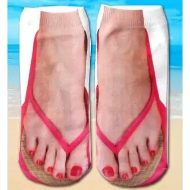 Socquettes tongs roses pour vos jolis pieds