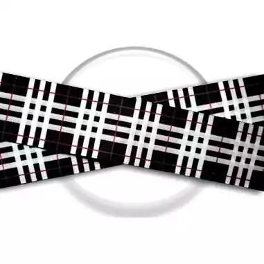 Lacets satin large noir carreaux écossais pour vos…