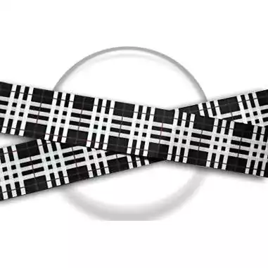 Lacets satin large noir carreaux écossais pour vos…