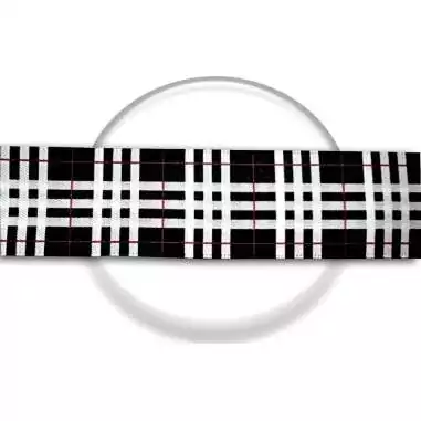 Lacets satin large noir carreaux écossais pour vos…