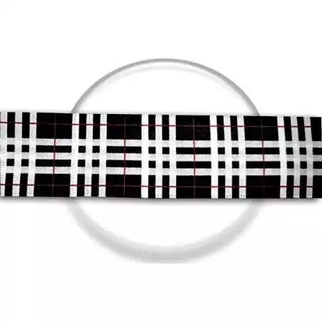 Lacets satin large noir carreaux écossais pour vos…