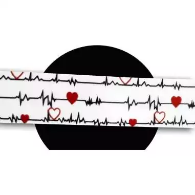 Lacets satin large&nbsp;blanc&nbsp;diagramme coeurs pour vos…