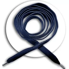 Lacets fins en velours ras&nbsp;marine pour vos chaussures 2