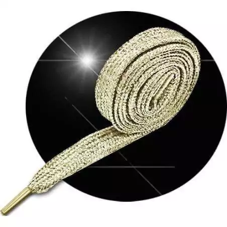 Lacets paillettes brillants champagne pour vos chaussures