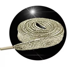 Lacets paillettes brillants champagne pour vos chaussures