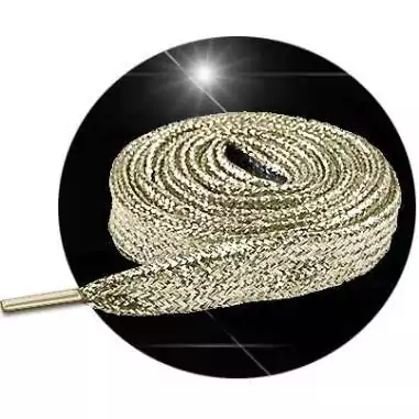 Lacets paillettes brillants champagne pour vos chaussures