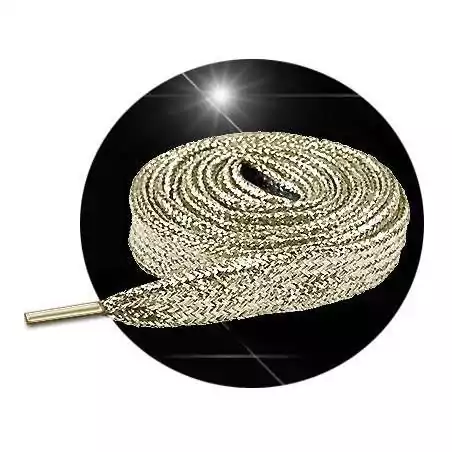 Lacets paillettes brillants champagne pour vos chaussures