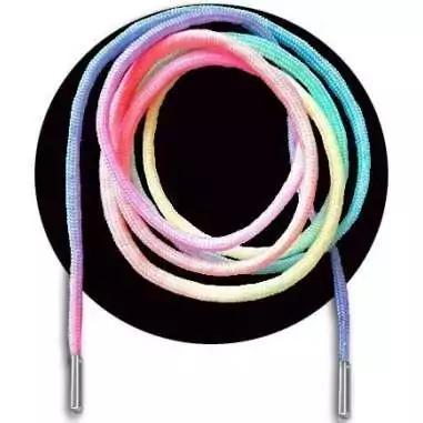 Lacets de chaussures multicolores, ronds, en couleur et…