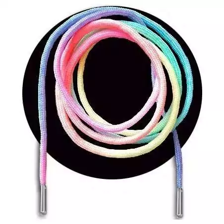 Lacets de chaussures multicolores, ronds, en couleur et…