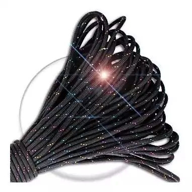 Lacets paracorde noirs paillettes multicolores pour vos…