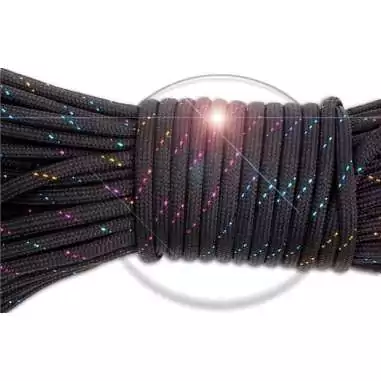 Lacets paracorde noirs paillettes multicolores pour vos…