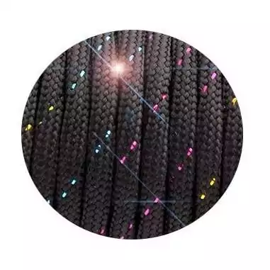 Lacets paracorde noirs paillettes multicolores pour vos…