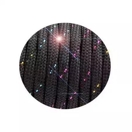 Lacets paracorde noirs paillettes multicolores pour vos…