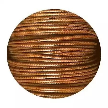 Lacets fins cirés couleur moutarde pour vos chaussures