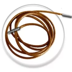 Lacets fins cirés couleur moutarde pour vos chaussures