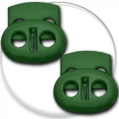 Stoppeurs plats verts foncés pour vos lacets, capuches, sac...