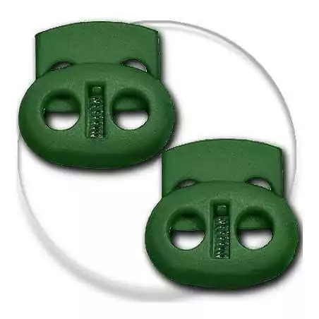 Bloqueurs stoppeurs plats verts foncés de lacets de…