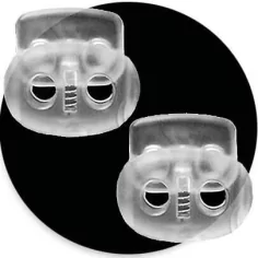 Stoppeurs plats transparents pour lacets, capuches, sac...