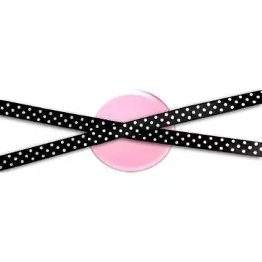 Lacets satin noir à pois blancs pour vos chaussures