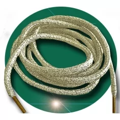 Lacets ronds&nbsp;champagne paillettes pour vos chaussures