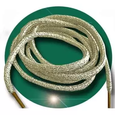 Lacets ronds&nbsp;champagne paillettes pour vos chaussures