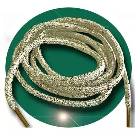 Lacets ronds&nbsp;champagne paillettes pour vos chaussures