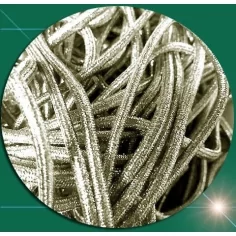 Lacets ronds&nbsp;champagne paillettes pour vos chaussures 2