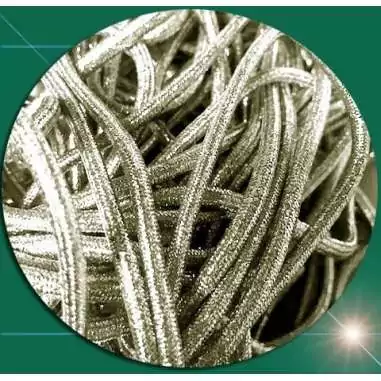 Lacets ronds&nbsp;champagne paillettes pour vos chaussures