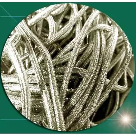 Lacets ronds&nbsp;champagne paillettes pour vos chaussures