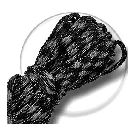 Lacets de chaussures noirs blancs bicolores ronds, en…