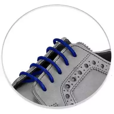 Lacets fins cirés en bleu roi pour vos chaussures