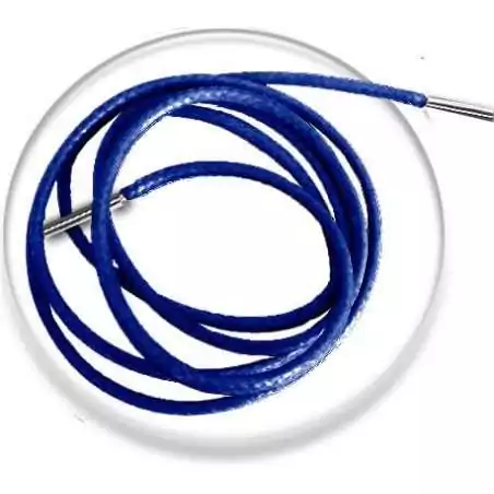 Lacets fins cirés en bleu roi pour vos chaussures