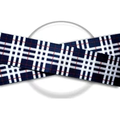 Lacets satin large marine écossais pour vos chaussures 2