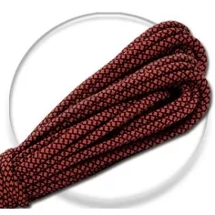 Lacets ronds paracorde en rouge basque et noir pour vos chaussures