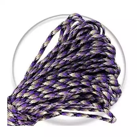 Lacets paracorde camouflage&nbsp;violets&nbsp; pour vos chaussures