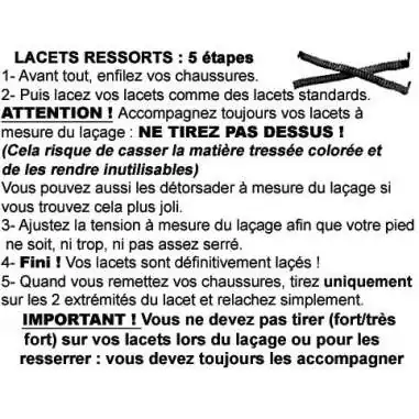 Lacets ressorts élastiques,sans noeud,magiques,faciles…